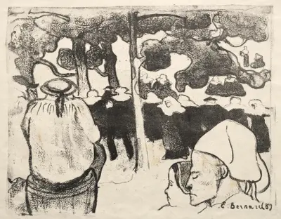 Bröllop i Bretagne av Emile Bernard