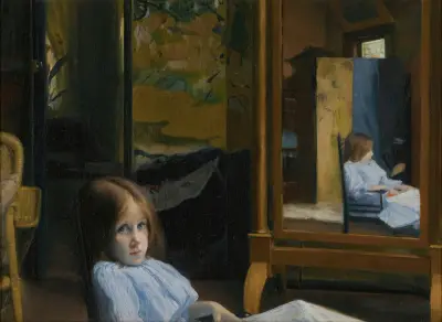 Flicka (Lucie Esnault vid Psyke) av Jacques-Émile Blanche