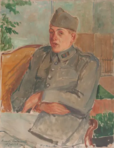 Portrait de Francis Poulenc av Jacques-Émile Blanche