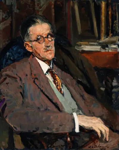 Porträtt av James Joyce (1882–1941), författare av Jacques-Émile Blanche