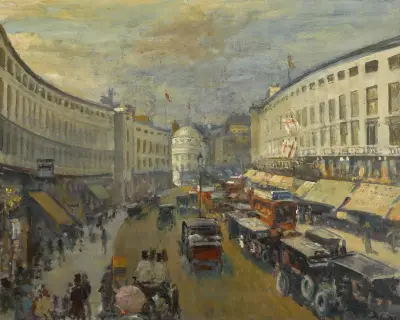 Regent Street, London av Jacques-Émile Blanche