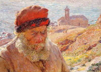 Ampelio, gammal fiskare från Bordighera av Emile Claus