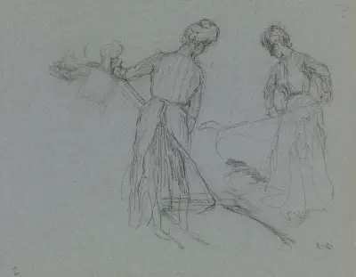 Female Haymakers (study) av Emile Claus