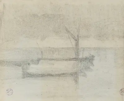 Studie av båtar av Emile Claus