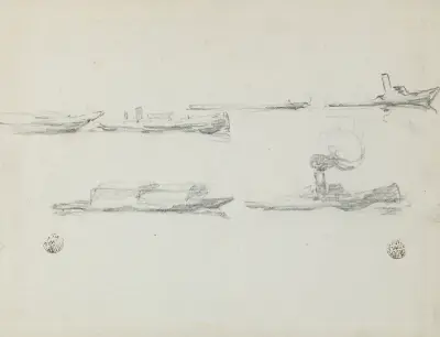 Studie remorkérů na Temži v Londýně, Emile Claus