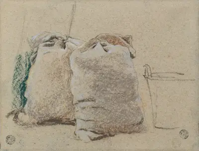Study of Two Sacks and a Basket av Emile Claus