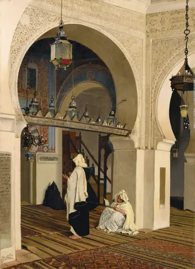 The Mosque Of Sidi Boumediene av Emile Claus