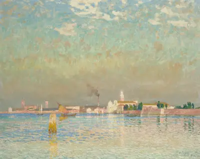 Vy över Murano, Venedig av Emile Claus