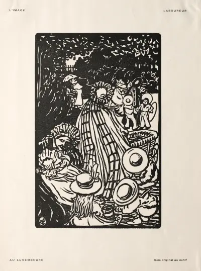Au Luxembourg (I Luxembourgtäppan) av Jean-Émile Laboureur