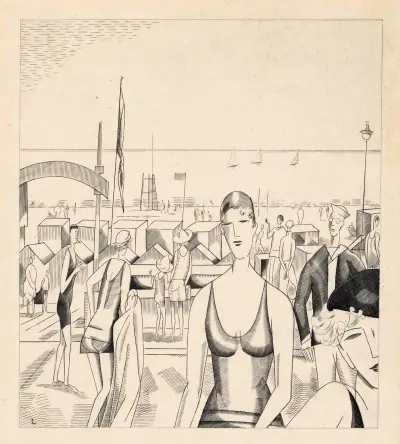 Badplaats av Jean-Émile Laboureur