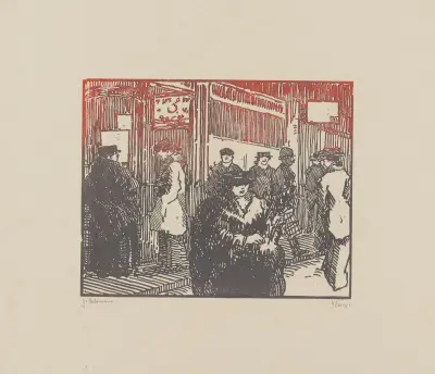 Coin de rue dans Soho av Jean-Émile Laboureur