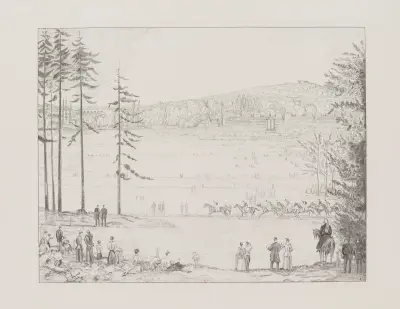 Courses à Longchamp av Jean-Émile Laboureur