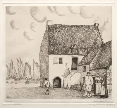 Fishermen’s Quarters av Jean-Émile Laboureur