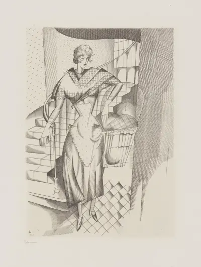Tvätterskan av Jean-Émile Laboureur