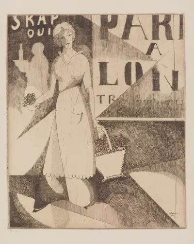 Blomsterförsäljerskan av Jean-Émile Laboureur