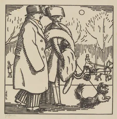 Bourgeois promenad av Jean-Émile Laboureur