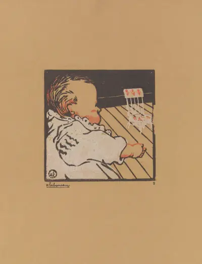 Le bébé joufflu av Jean-Émile Laboureur