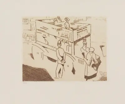 Le policeman, Londres av Jean-Émile Laboureur