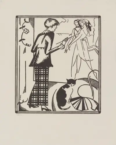 Portrait Marie Laurencin av Jean-Émile Laboureur