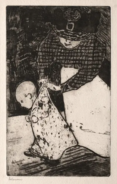 Barnflickan av Jean-Émile Laboureur