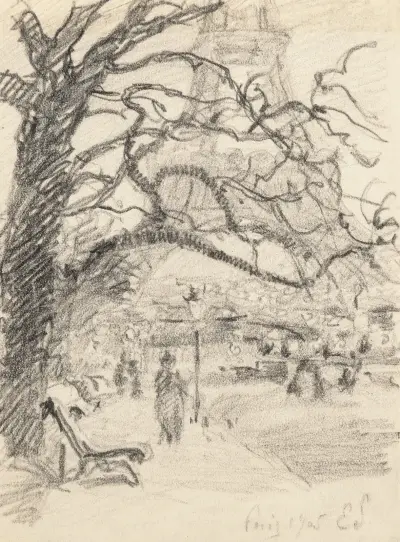 Paris, Champs de Mars av Claude-Émile Schuffenecker