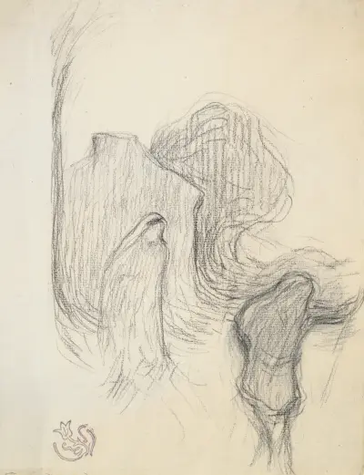 Study for Mystic Landscape at Meudon av Claude-Émile Schuffenecker