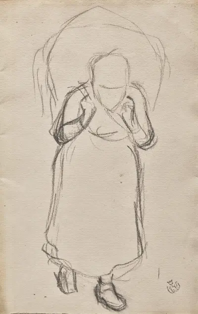 Studie k dílu „Sběračky chaluh, Yport“, Claude-Émile Schuffenecker