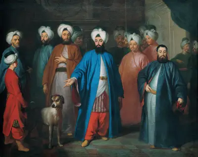 Mehmed Said Efendi and his Retinue av Georg Engelhard Schröder