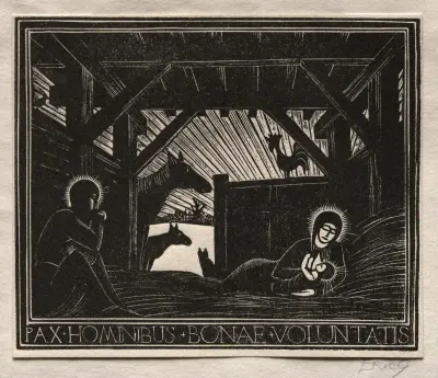 Christmas Gifts; Dawn av Eric Gill