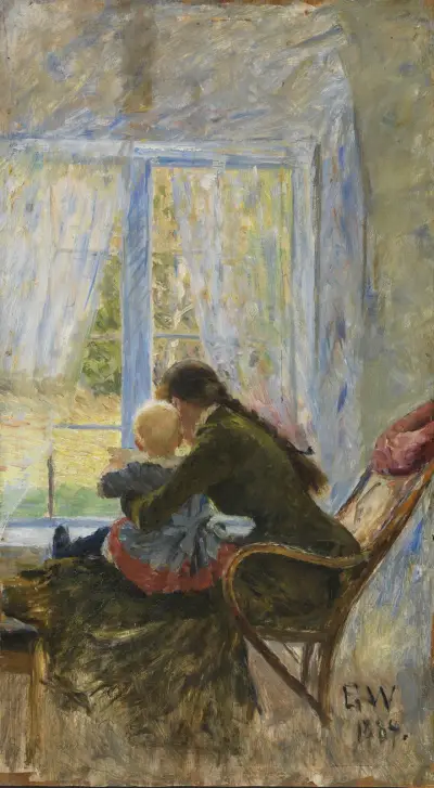 Du og Bébé av Erik Werenskiold