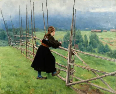 On the Plain av Erik Werenskiold