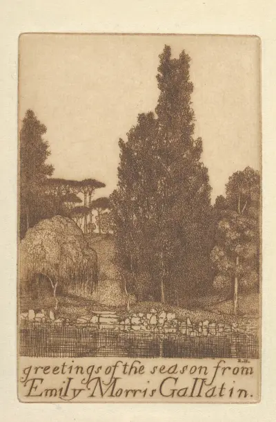 Życzenia świąteczne od Emily Morris Gallatin, 1900 – nr 3, Ernest Haskell