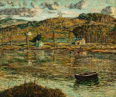 Sluneční světlo na řece Harlem, Ernest Lawson