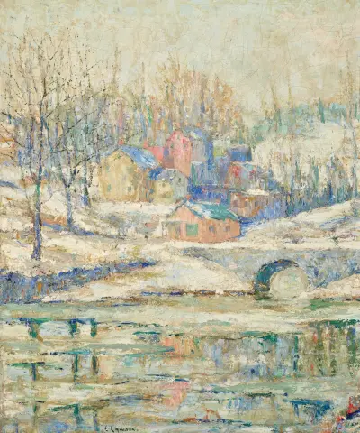 Tibbett’s Creek—Winter av Ernest Lawson