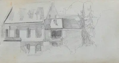Architechural Study av Ernest Meissonier