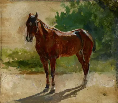 Brown Horse, Study av Ernest Meissonier