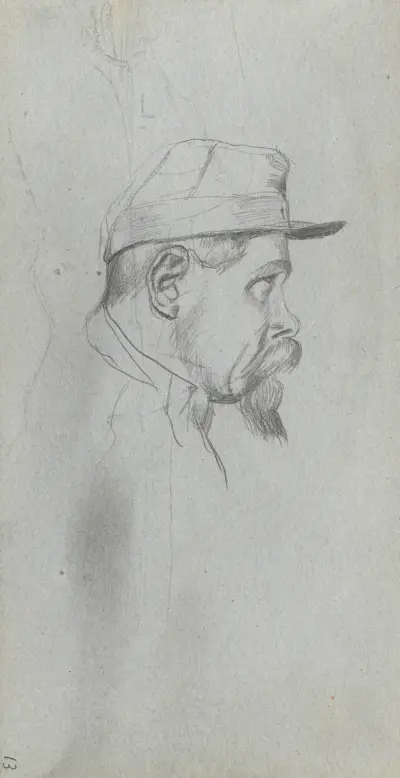 Büste eines Mannes im Profil von Ernest Meissonier