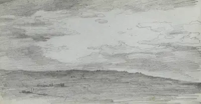 Landscape Study 3 av Ernest Meissonier