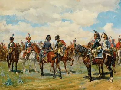 De två vännerna av Ernest Meissonier