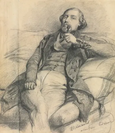 Man Smoking av Ernest Meissonier