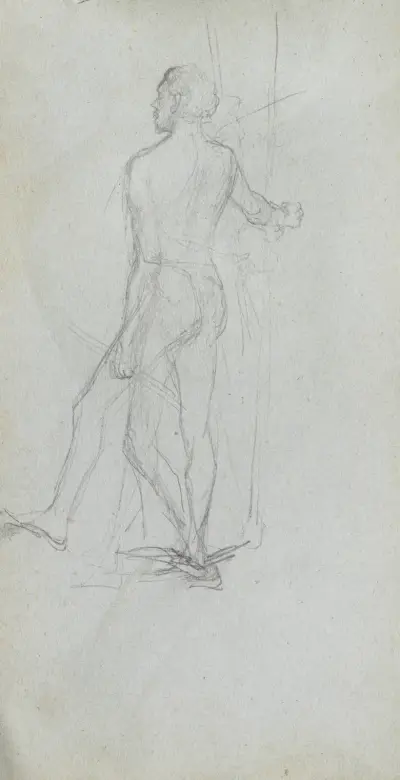 Nude Male Study av Ernest Meissonier