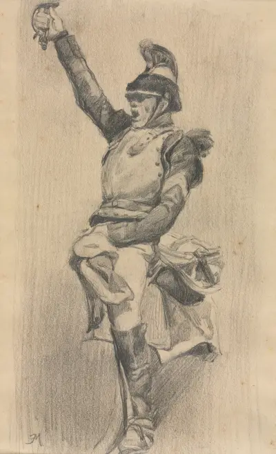 Soldier with Upraised Arm av Ernest Meissonier