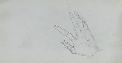 Studie av en hand av Ernest Meissonier