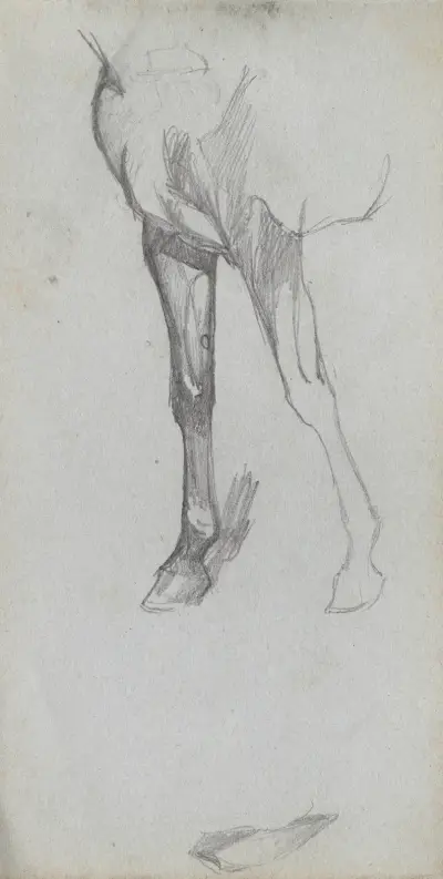 Studie av en häst av Ernest Meissonier