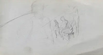 Studie av figurer av Ernest Meissonier