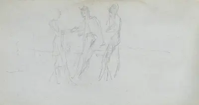 Three Figures av Ernest Meissonier