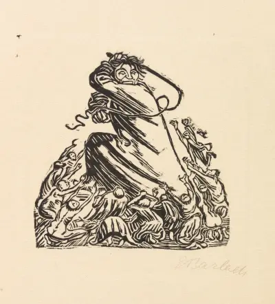 Holzschnitt aus Der Kopf av Ernst Barlach