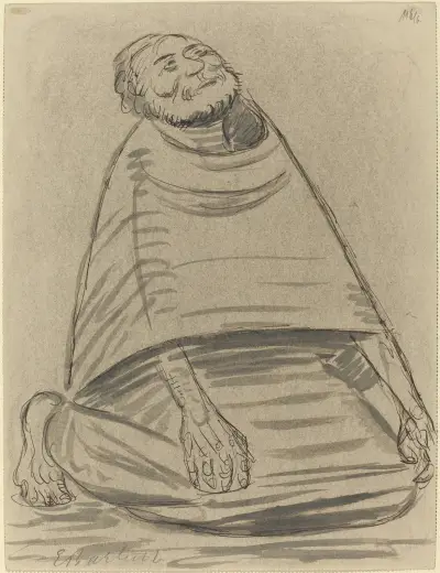 Man Kneeling av Ernst Barlach