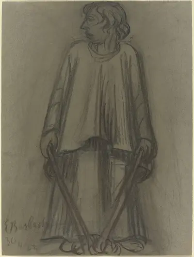 Standing Figure with Extinguished Torches av Ernst Barlach