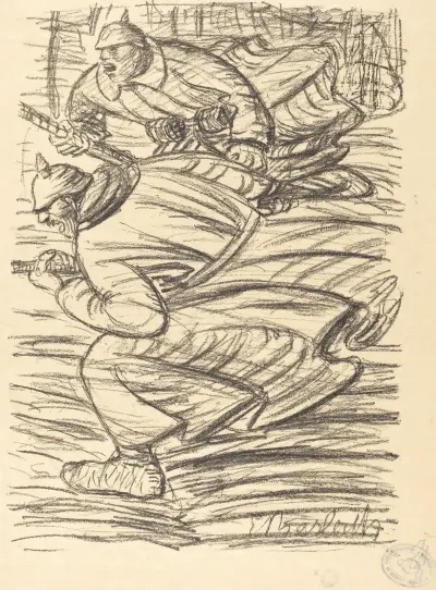 The Assault av Ernst Barlach